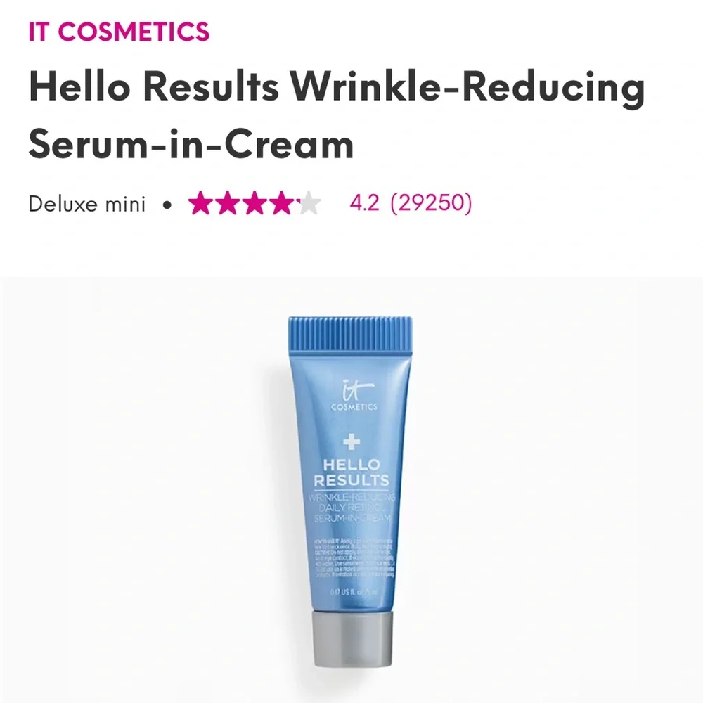 💎 IT COSMETICS HELLO RESULTS WRINKLE REDUCING SERUM IN CREAM